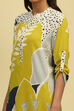 Lime Green and Grey Floral Printed Fusion Kurta Set image number 1