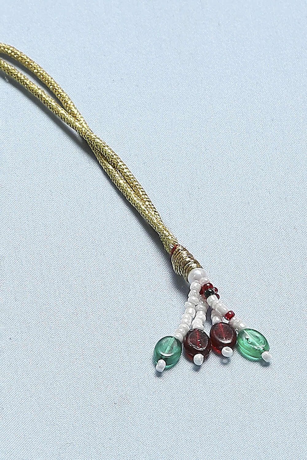 Red Green Stone Necklace Set image number 4