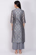 Pink Poly Cotton Straight Kurta Palazzo Suit Set image number 4