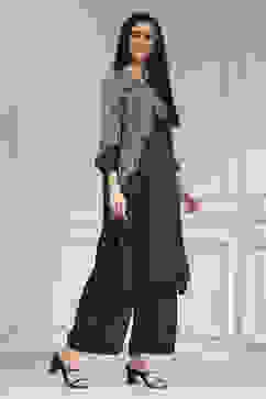 Black Printed Straight Kurta Set image number 5