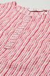 White Red Cotton Straight Suit Set image number 1