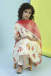 Cream-Colored Cotton Gathered Angrakha Suit Set image number 7