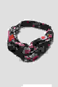 Black Rayon Flared Printed Skirt image number 5