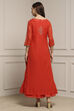 Tomato Red Poly Cotton Printed Kurta Dress image number 3