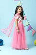 Pink Cotton Short Top Lehenga Set image number 6