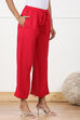 Navy Rayon Palazzo Pants image number 3