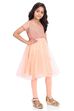 Peach Cotton Anarkali Kurta Churidar Suit Set image number 1