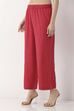 Pink Cotton Regular Pants image number 2