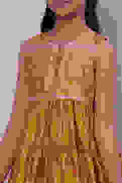 Ochre Art Silk Short Kurti image number 1