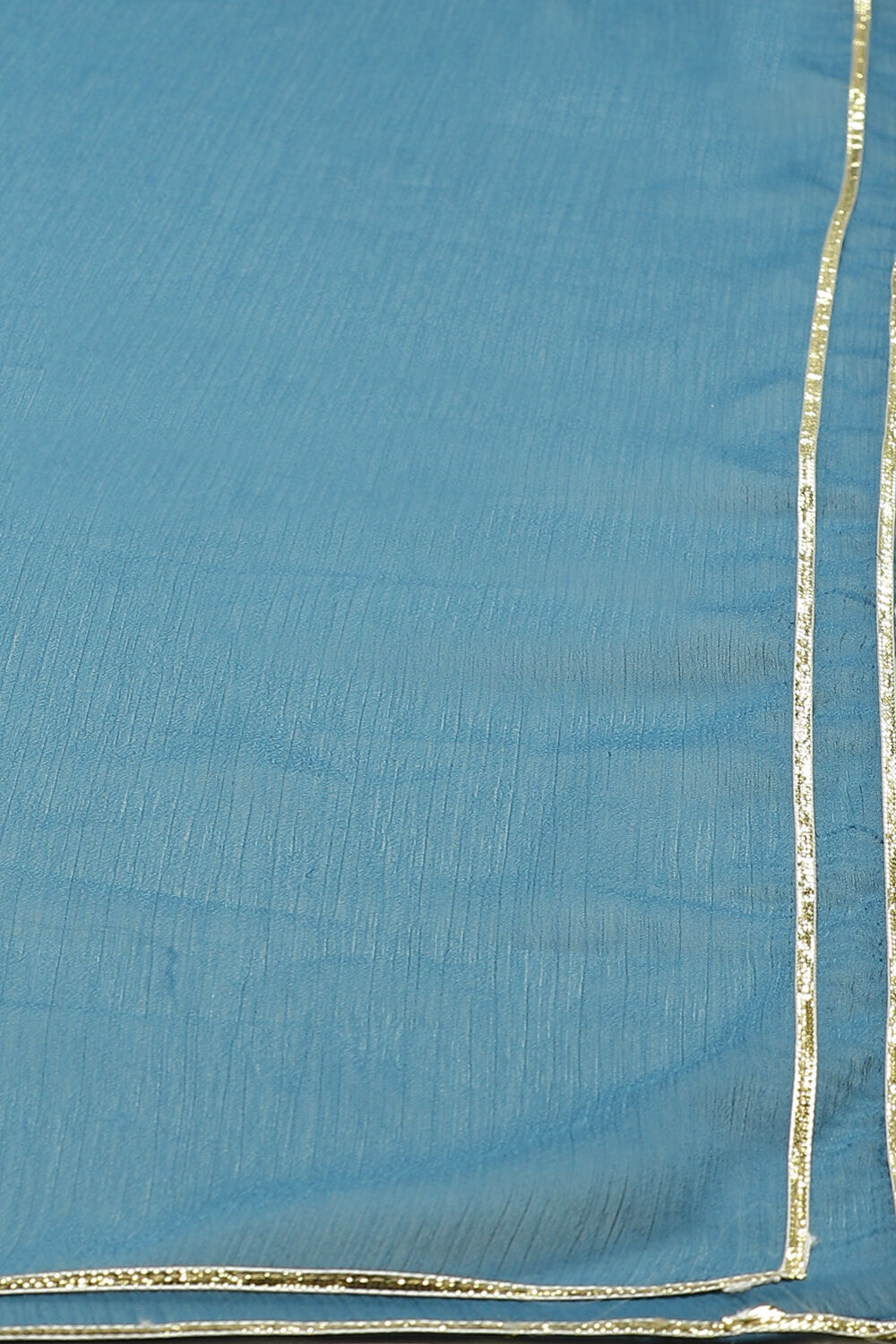 Blue Printed Viscose Straight Kurta Regular Pant Suit Set image number 2