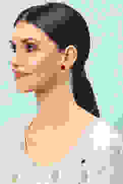 Red Brass Earrings image number 3