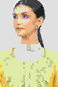 White Alloy Necklace Set image number 3