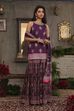 Purple Chanderi Digital Printed Garara Straight Suit Set image number 6