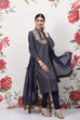 Blue Cotton Silk Straight Yarndyed Suit Set image number 7