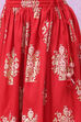 Red Art Silk Lehenga Set image number 2