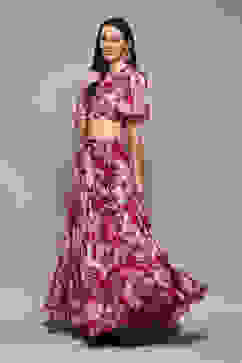 Berry Polyester Straight Printed 2 Piece Set image number 3