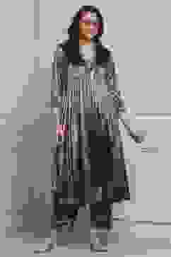 Green Blended Straight Printed Kurta Pants Set image number 6