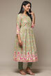 Blue Cotton Gathered Kurta Pants 2 Piece Set image number 5