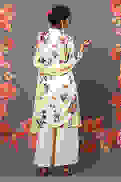 Rohit Bal Off White Cotton Blend Straight Kurta Suit Set image number 4