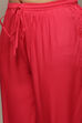 Fuschia Rayon Straight Kurta Pant Suit Set image number 2