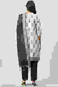 White Cotton Machine Embroidered Unstitched Suit Set image number 4