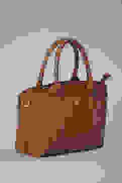Tan PU Handbag image number 3
