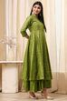 Lavender Cotton Layered Anarkali Dress image number 2