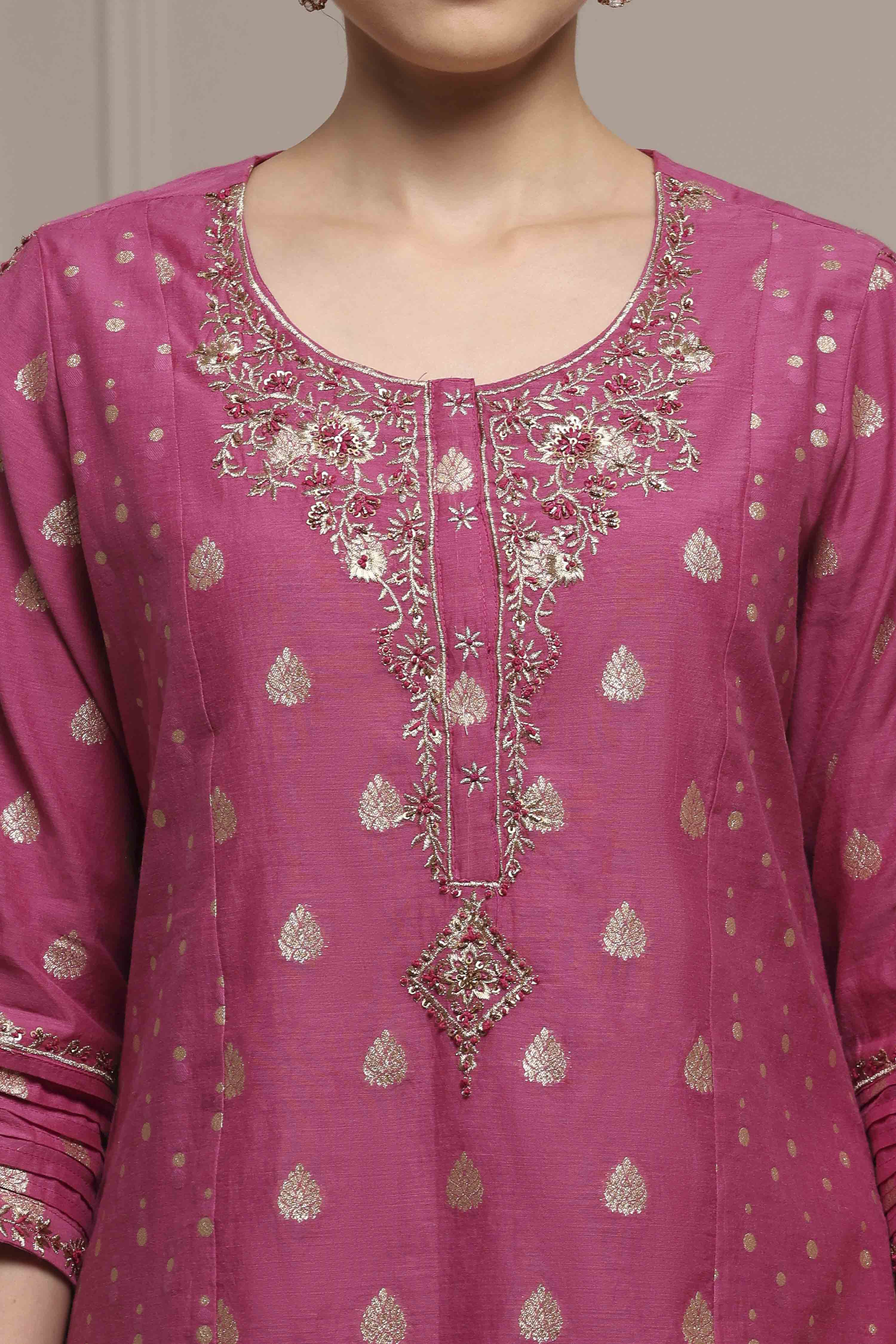 Lime Cotton Blend Printed Straight Suit Set image number 1