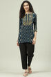 Ecru Art Silk Straight Printed Short Kurti image number 0