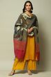Grey Art Silk Yarndyed Dupatta image number 2
