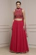 Fuchsia Polyester Printed Lehenga Set image number 6