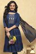 Green Cotton Tiered Solid Suit Set image number 7