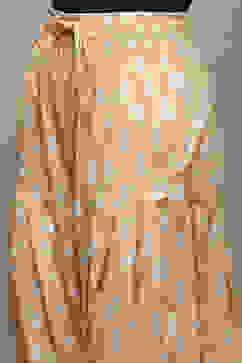 Beige & White Cotton Printed Relaxed Salwar image number 1