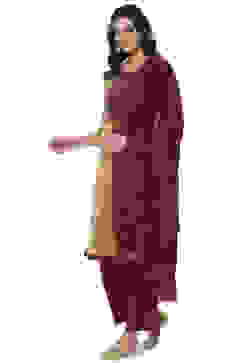 Beige Cotton Handloom Unstitched Suit Set image number 5