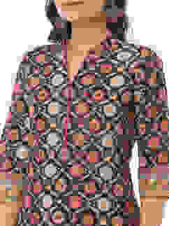 Black Cotton Straight Kurta image number 1