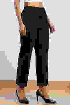 Black Cotton Blend Narrow Pant image number 3