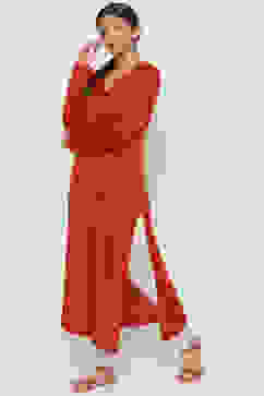 Brick Red Woolen Kurta image number 2