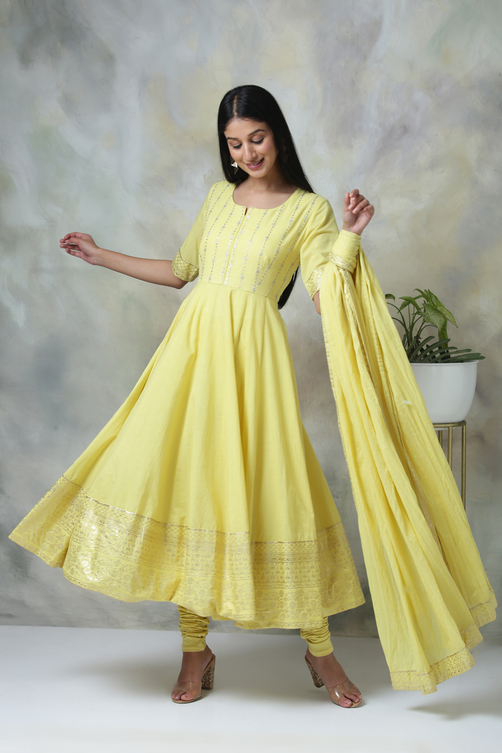 Anarkali dress for Haldi