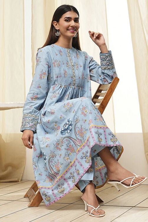 Cotton Flared Kurta Set