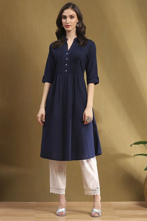 BIBA's Ice Blue Straight Kurta