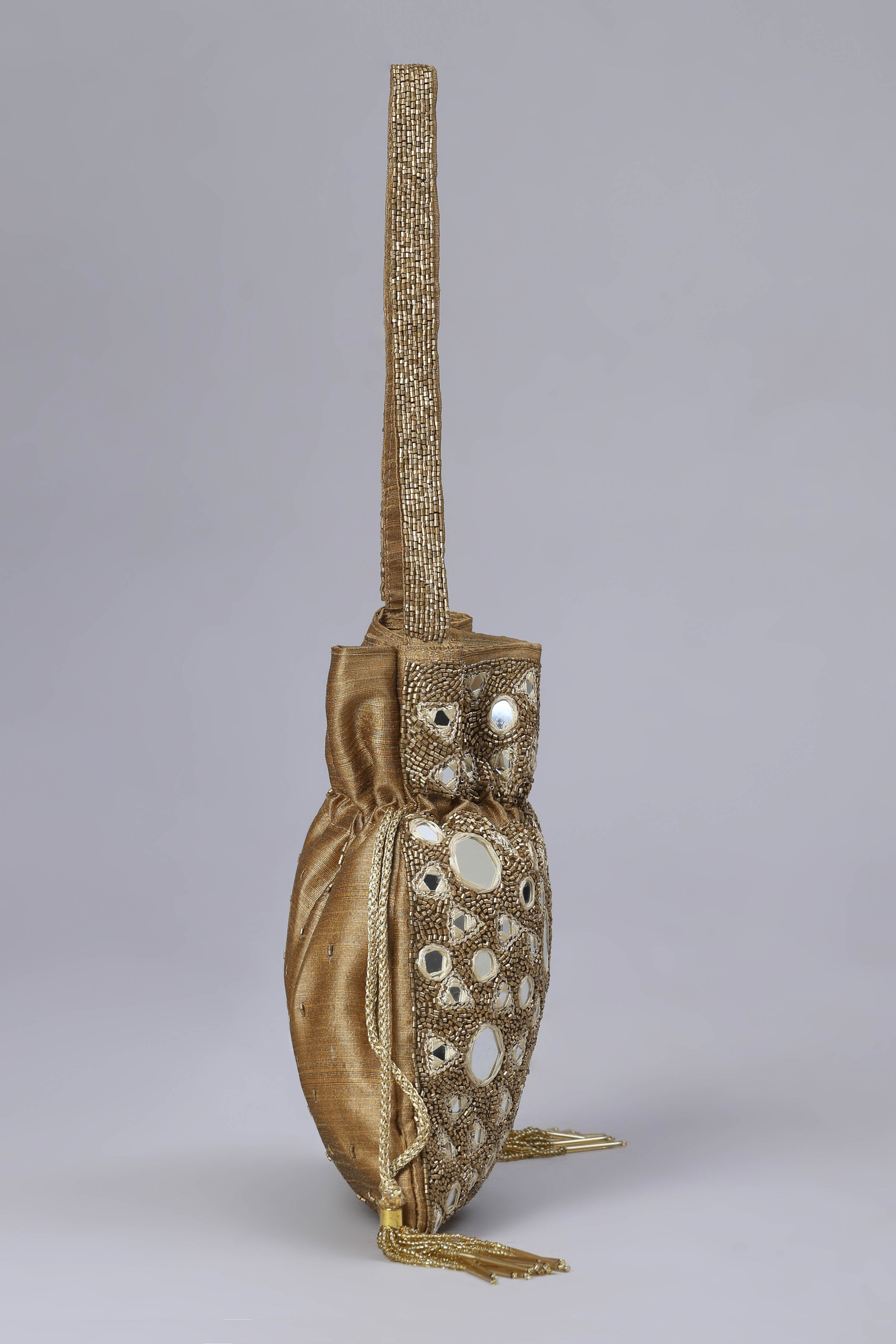 Gold Fabric Potli Bag image number 4