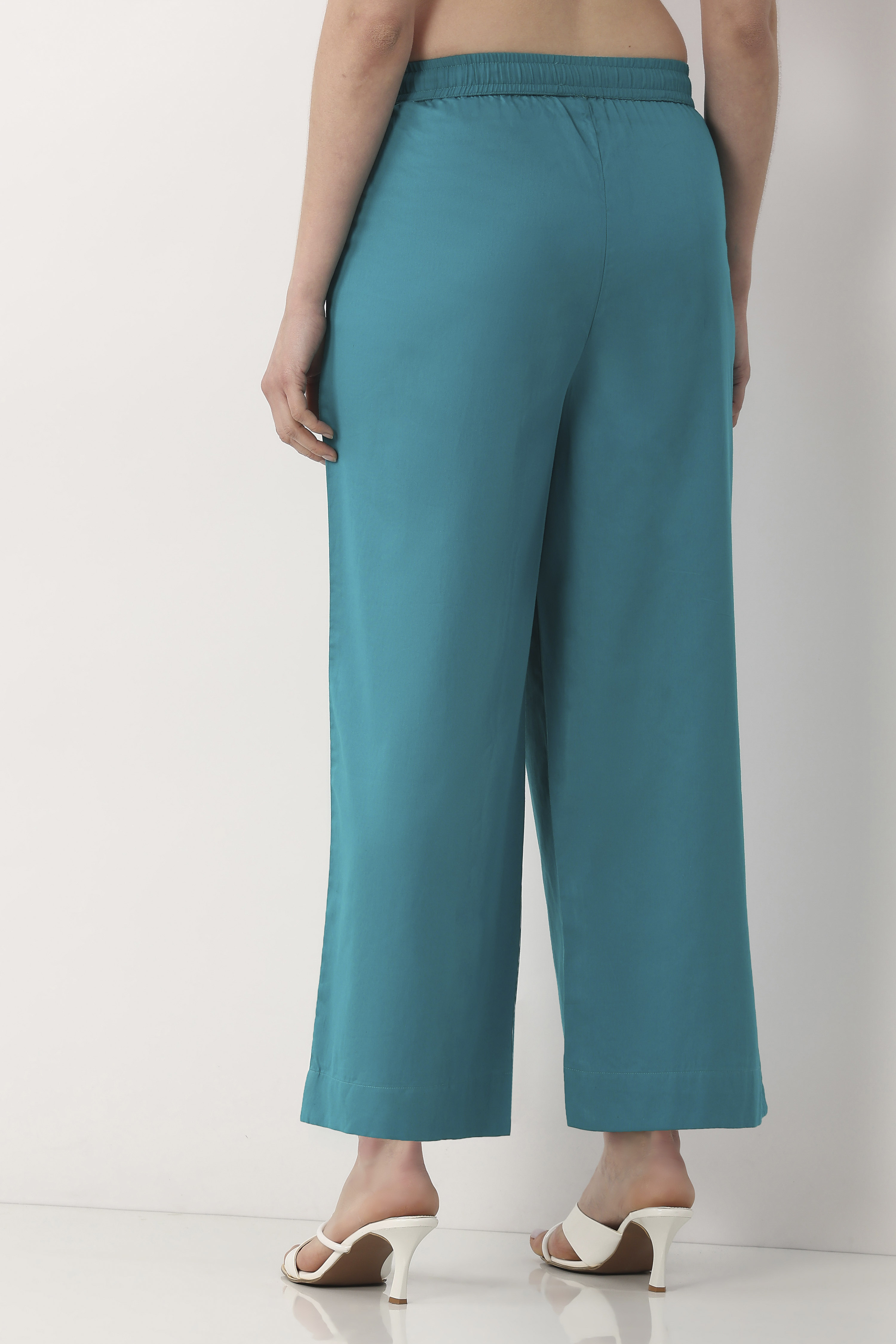 Pink Cotton Regular Pants image number 5