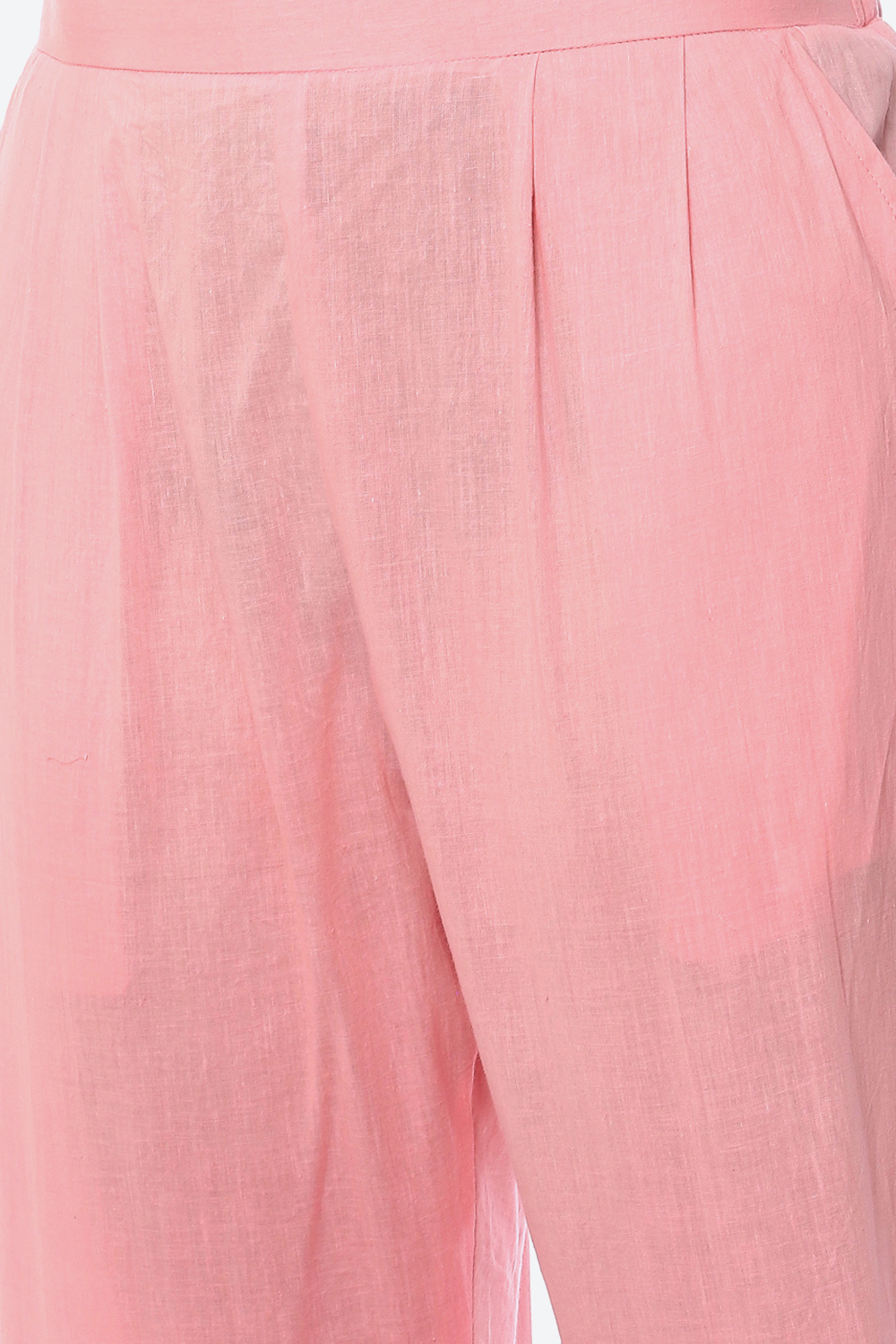 Light Pink Cotton Blend Unstitched Suit Set image number 2