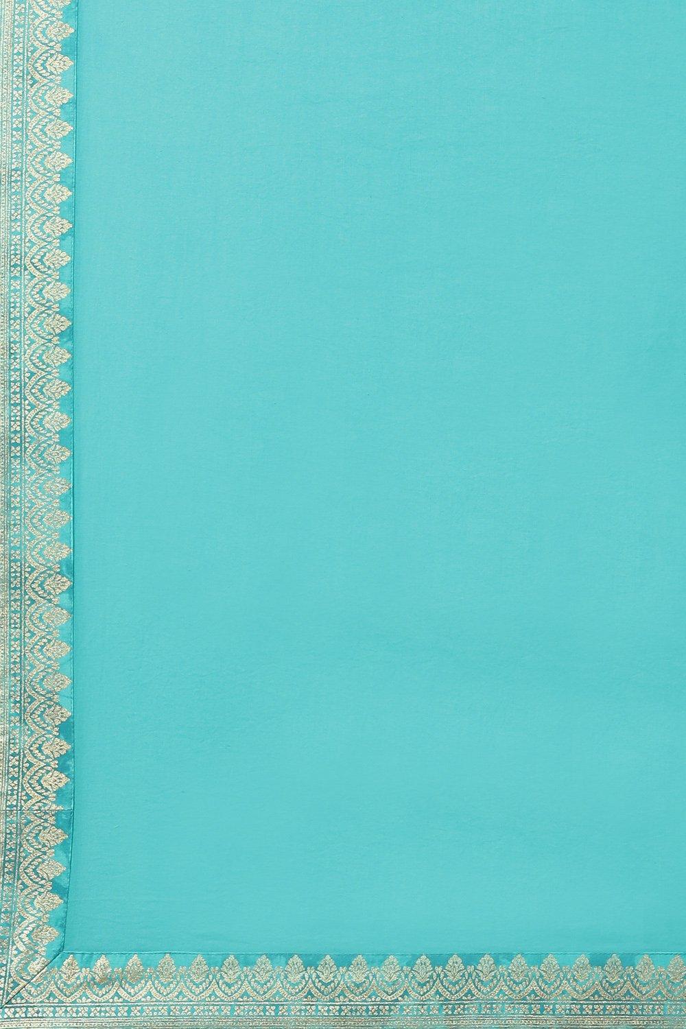 Mehndi Cotton Straight Kurta Palazzo Suit Set image number 4