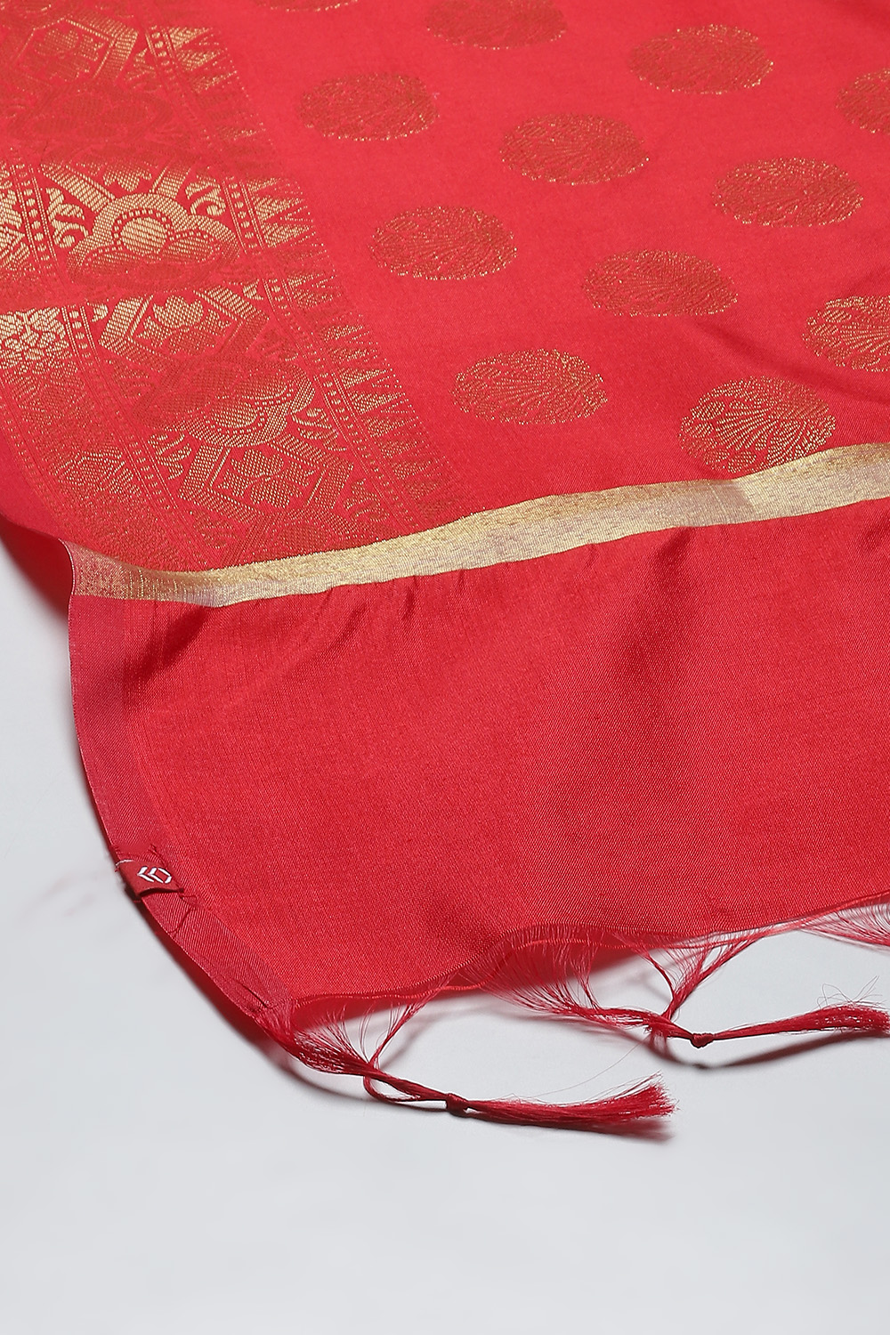 Red Art Silk Yarndyed Dupatta image number 1