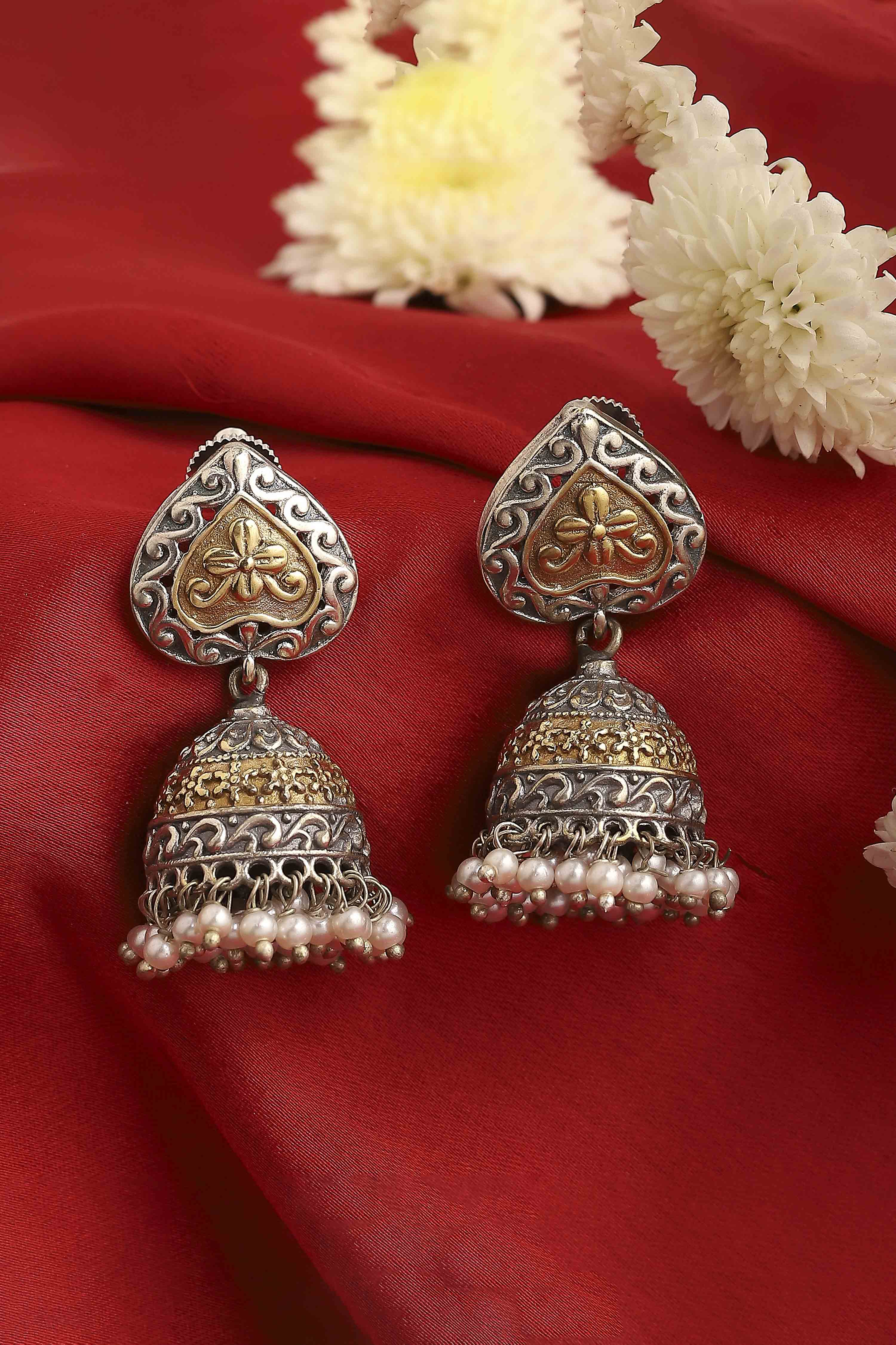 Oxid Gold Brass Jhumka image number 0