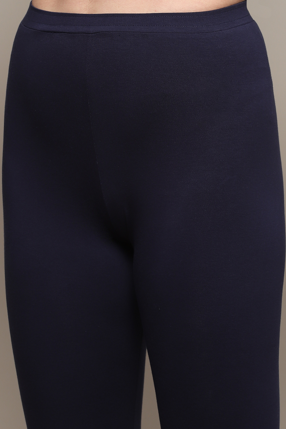 Indigo Cotton Blend Solid Churidar image number 1