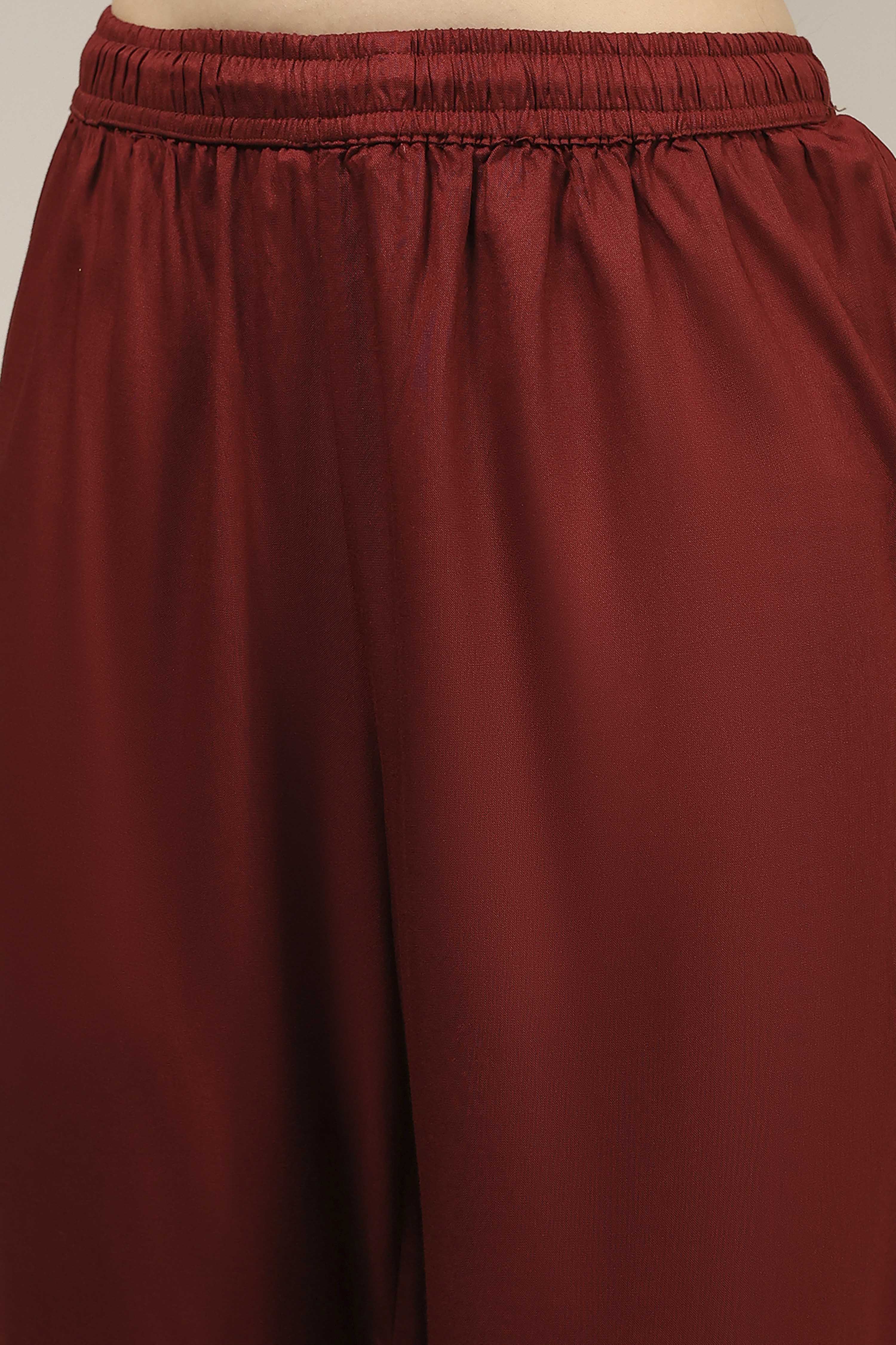 Blue and Brown Satin Printed Kaftan-Style Kurta Set image number 2