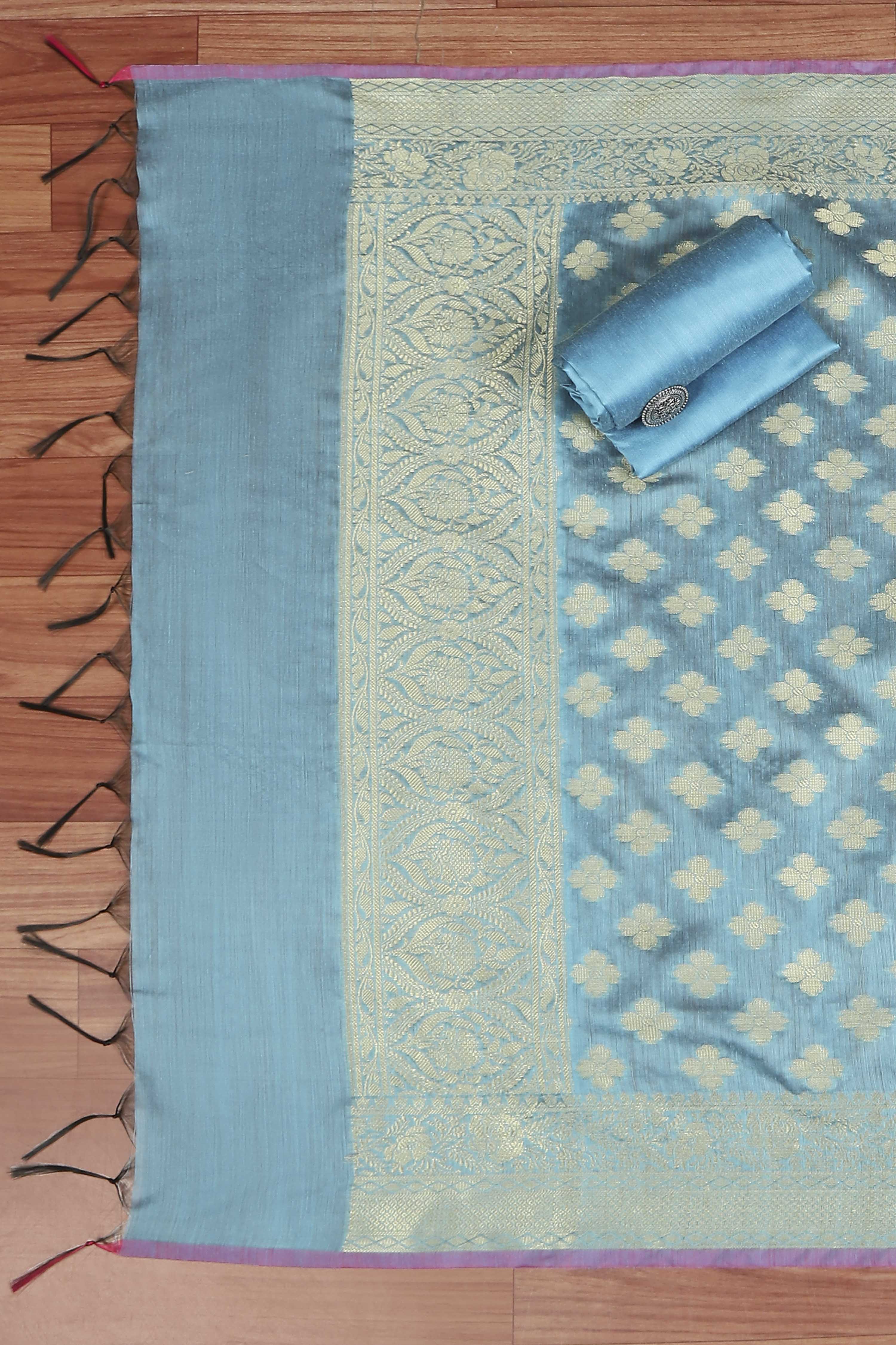 Green Cotton Printed Embroidered Unstitched Suit Set image number 3