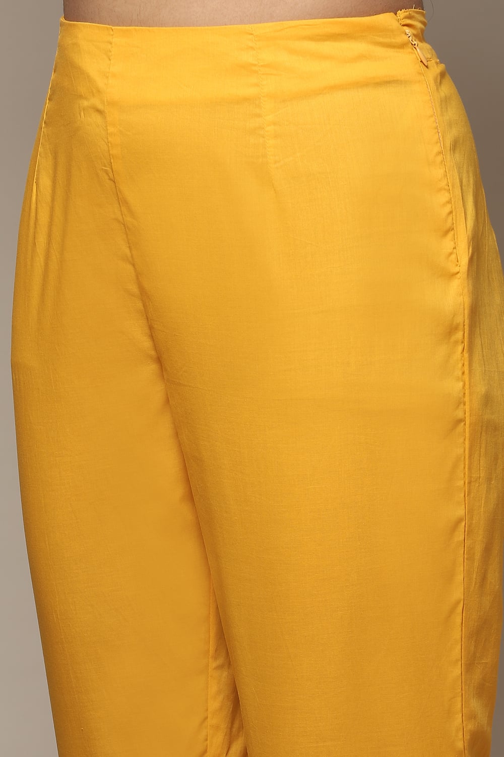 Blue Cotton Gathered Kurta Pants 2 Piece Set image number 2